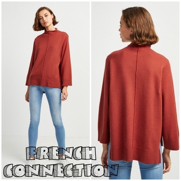 French Connection EBBA VHARI HIGH NECK JUMPER. Cinnamon.  Warm winter cozy. - Picture 1 of 13